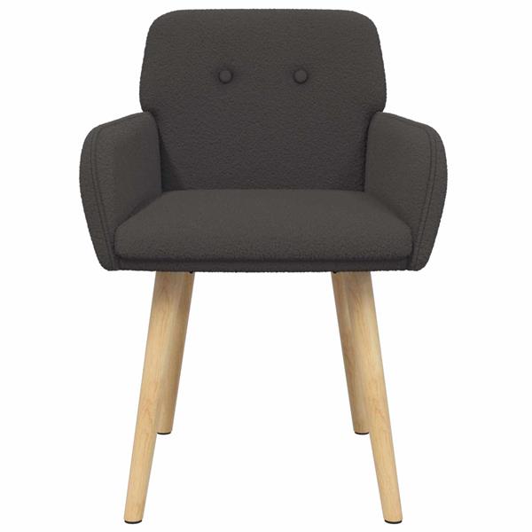 Grote foto vidaxl eettafelstoelen 2 st boucl donkergrijs 59 x 56 5 x 85 cm huis en inrichting stoelen