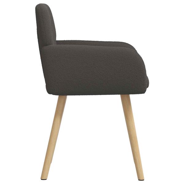 Grote foto vidaxl eettafelstoelen 2 st boucl donkergrijs 59 x 56 5 x 85 cm huis en inrichting stoelen