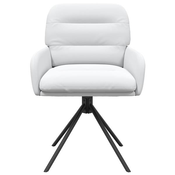 Grote foto vidaxl draai eetstoelen 2 st kunstleer wit 59 x 59 5 x 90 cm huis en inrichting stoelen