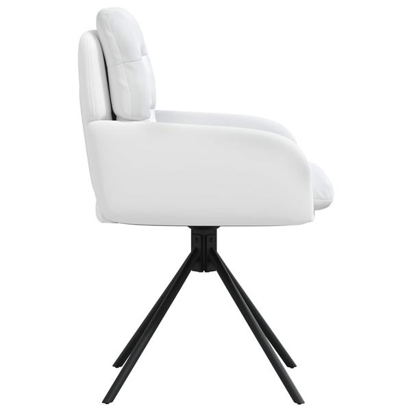 Grote foto vidaxl draai eetstoelen 2 st kunstleer wit 59 x 59 5 x 90 cm huis en inrichting stoelen
