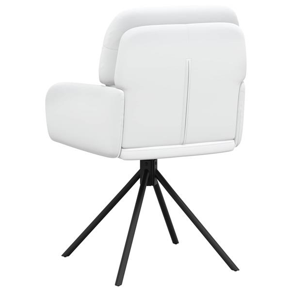 Grote foto vidaxl draai eetstoelen 2 st kunstleer wit 59 x 59 5 x 90 cm huis en inrichting stoelen
