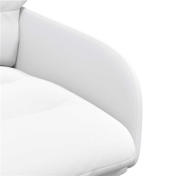 Grote foto vidaxl draai eetstoelen 2 st kunstleer wit 59 x 59 5 x 90 cm huis en inrichting stoelen