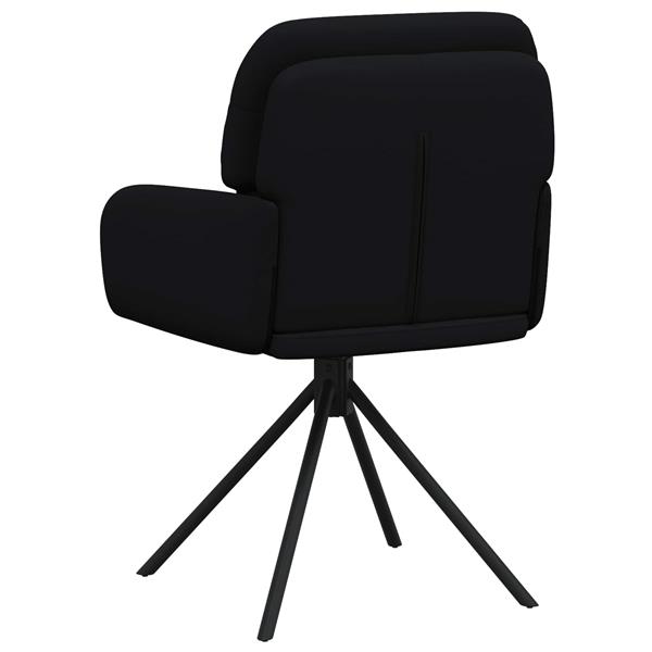Grote foto vidaxl draai eetstoelen 2 st kunstleer zwart 59 x 59 5 x 90 cm huis en inrichting stoelen