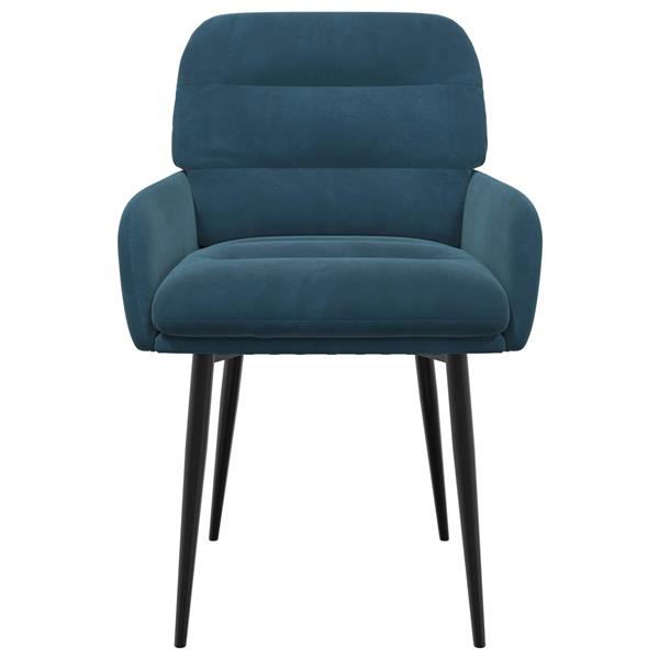 Grote foto vidaxl eettafelstoelen 2 st fluweel blauw 59 x 59 5 x 90 cm huis en inrichting stoelen