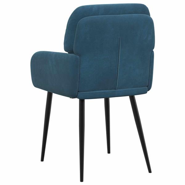 Grote foto vidaxl eettafelstoelen 2 st fluweel blauw 59 x 59 5 x 90 cm huis en inrichting stoelen