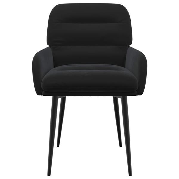 Grote foto vidaxl eettafelstoelen 2 st fluweel zwart 59 x 59 5 x 90 cm huis en inrichting stoelen