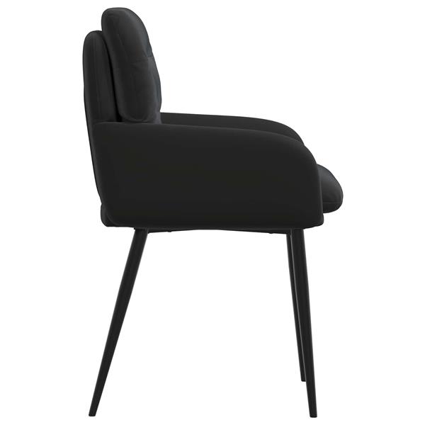 Grote foto vidaxl eettafelstoelen 2 st fluweel zwart 59 x 59 5 x 90 cm huis en inrichting stoelen