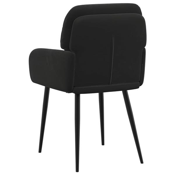 Grote foto vidaxl eettafelstoelen 2 st fluweel zwart 59 x 59 5 x 90 cm huis en inrichting stoelen