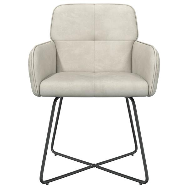 Grote foto vidaxl eettafelstoelen 2 st fluweel cr mekleurig 59 x 56 5 x 86 cm huis en inrichting stoelen
