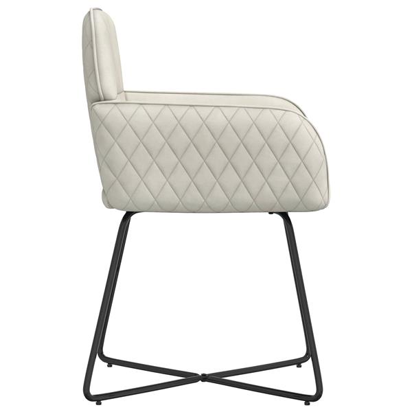 Grote foto vidaxl eettafelstoelen 2 st fluweel cr mekleurig 59 x 56 5 x 86 cm huis en inrichting stoelen