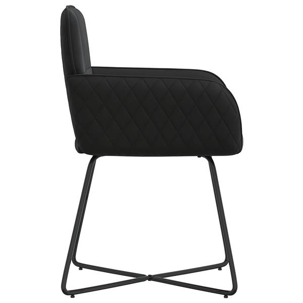 Grote foto vidaxl eettafelstoelen 2 st fluweel zwart 59 x 56 5 x 86 cm huis en inrichting stoelen