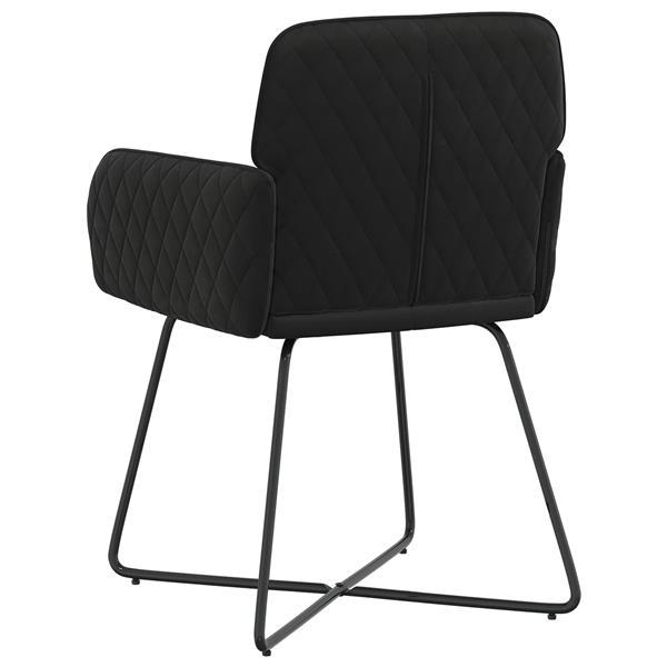 Grote foto vidaxl eettafelstoelen 2 st fluweel zwart 59 x 56 5 x 86 cm huis en inrichting stoelen