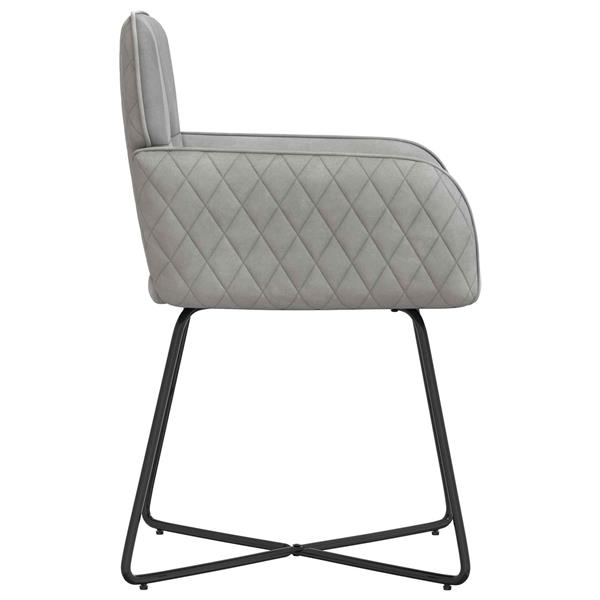 Grote foto vidaxl eettafelstoelen 2 st fluweel lichtgrijs 59 x 56 5 x 86 cm huis en inrichting stoelen