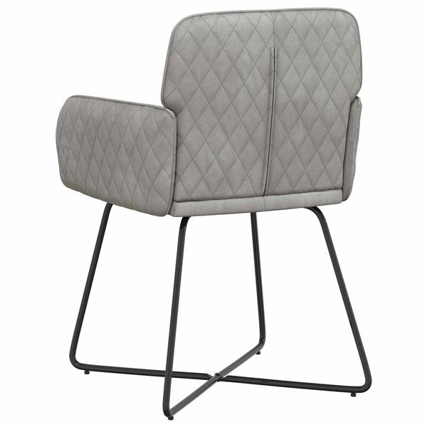 Grote foto vidaxl eettafelstoelen 2 st fluweel lichtgrijs 59 x 56 5 x 86 cm huis en inrichting stoelen