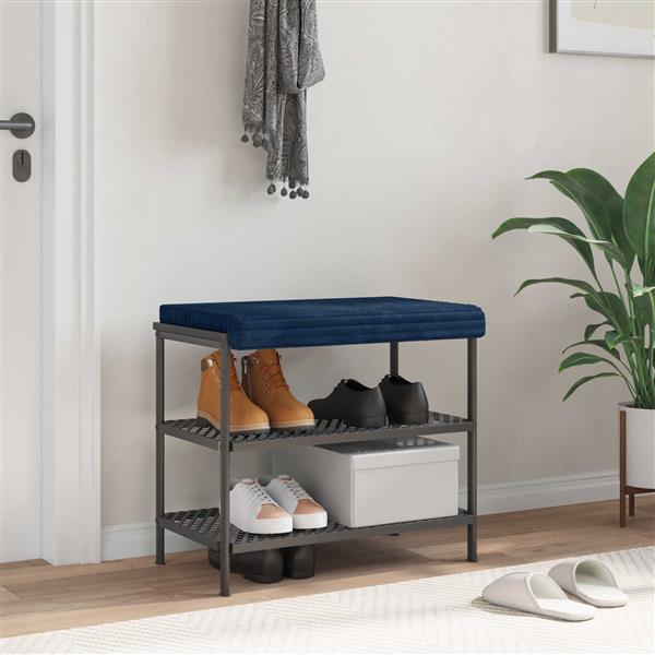 Grote foto vidaxl bankkussen pluche corduroy marineblauw diepte 35 cm huis en inrichting woningdecoratie