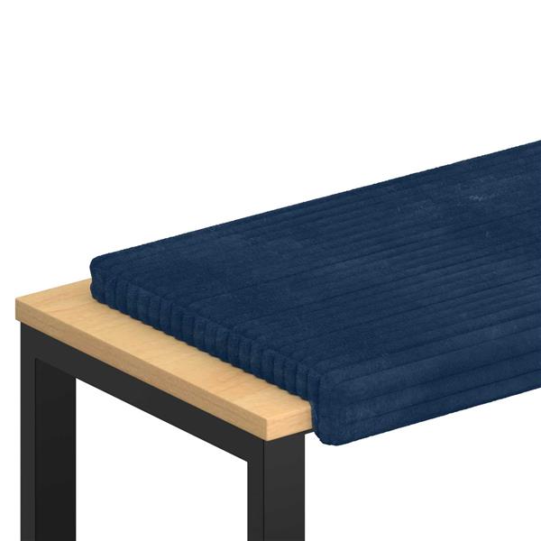 Grote foto vidaxl bankkussen pluche corduroy marineblauw diepte 35 cm huis en inrichting woningdecoratie