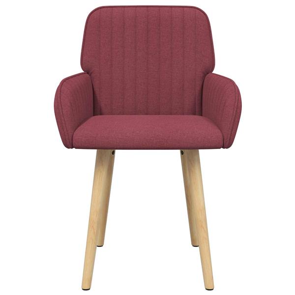 Grote foto vidaxl eettafelstoelen 2 st stof wijnrood 56 5 x 50 x 87 5 cm huis en inrichting stoelen