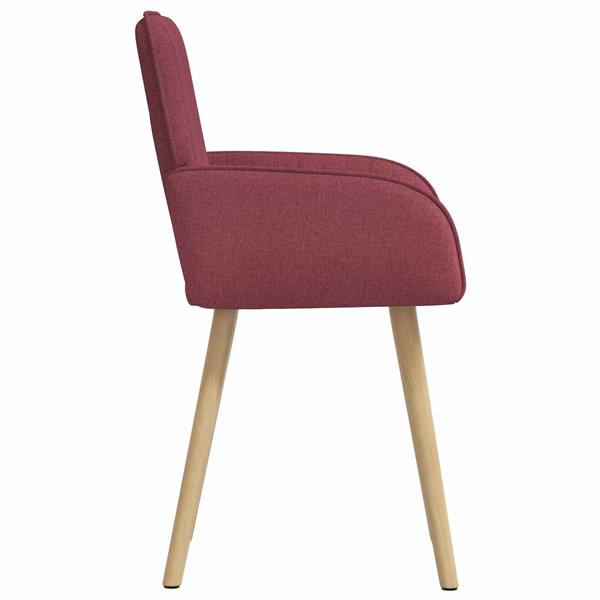 Grote foto vidaxl eettafelstoelen 2 st stof wijnrood 56 5 x 50 x 87 5 cm huis en inrichting stoelen
