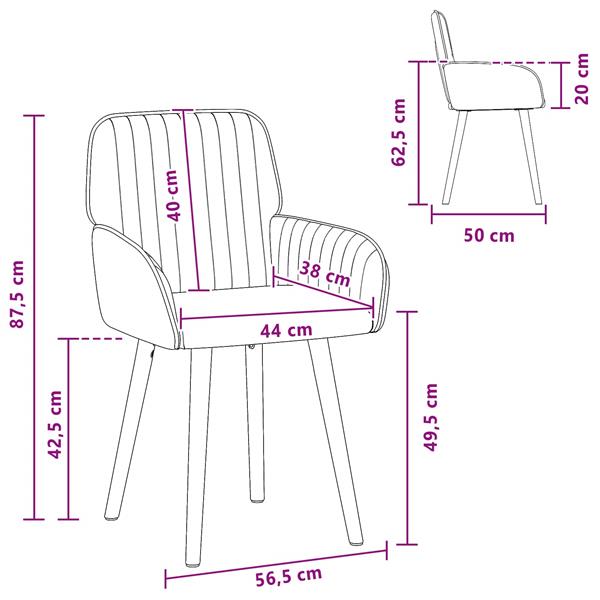 Grote foto vidaxl eettafelstoelen 2 st stof wijnrood 56 5 x 50 x 87 5 cm huis en inrichting stoelen