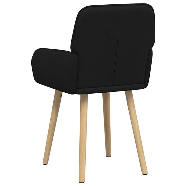 Grote foto vidaxl eettafelstoelen 2 st stof zwart 56 5 x 50 x 87 5 cm huis en inrichting stoelen