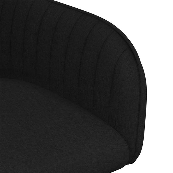 Grote foto vidaxl eettafelstoelen 2 st stof zwart 56 5 x 50 x 87 5 cm huis en inrichting stoelen