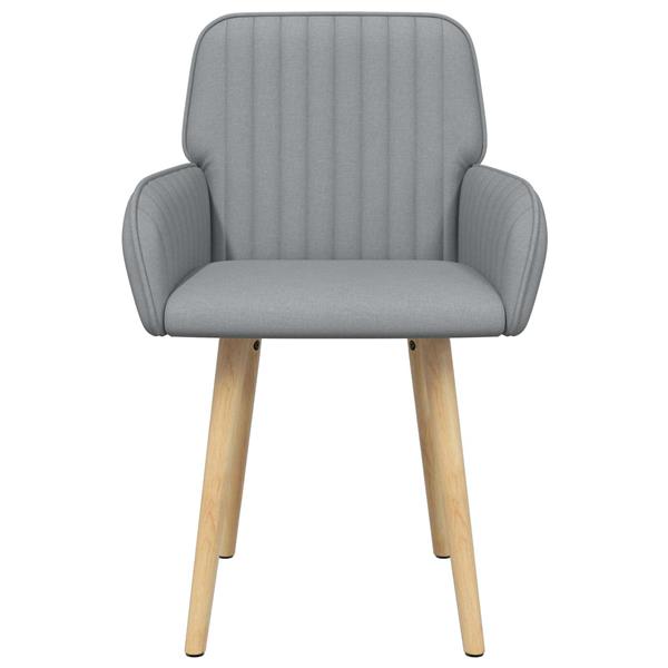 Grote foto vidaxl eettafelstoelen 2 st stof lichtgrijs 56 5 x 50 x 87 5 cm huis en inrichting stoelen