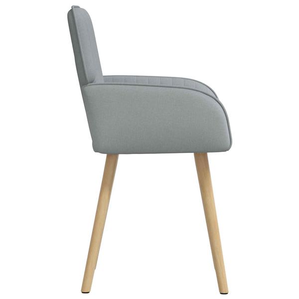 Grote foto vidaxl eettafelstoelen 2 st stof lichtgrijs 56 5 x 50 x 87 5 cm huis en inrichting stoelen