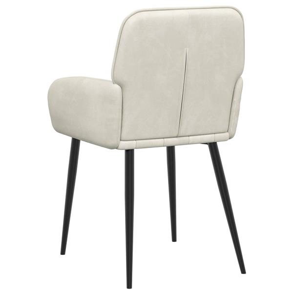 Grote foto vidaxl eettafelstoelen 2 st fluweel cr mekleurig 56.5 x 50 x 85 cm huis en inrichting stoelen