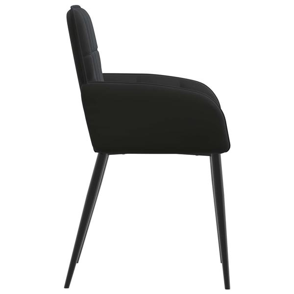 Grote foto vidaxl eettafelstoelen 2 st fluweel zwart 56.5 x 50 x 85 cm huis en inrichting stoelen