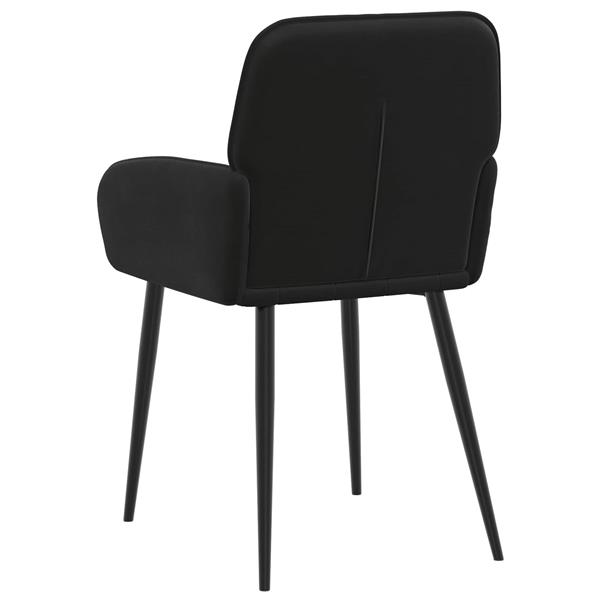 Grote foto vidaxl eettafelstoelen 2 st fluweel zwart 56.5 x 50 x 85 cm huis en inrichting stoelen