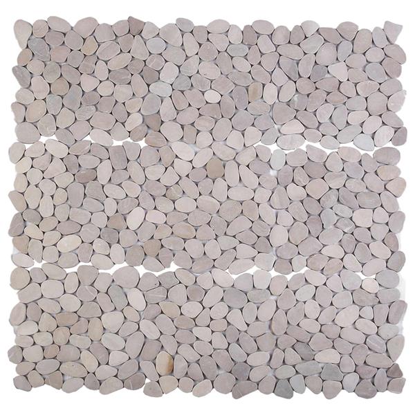 Grote foto vidaxl kiezeltegels taupe 30 x 30 cm rivierenkiezel doe het zelf en verbouw tegels