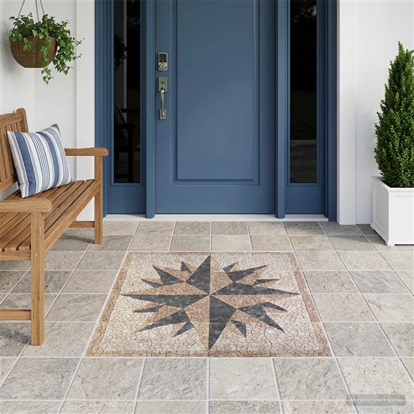 Grote foto vidaxl mosaic tiles wind pattern meerkleurig 120 x 120 cm marmer doe het zelf en verbouw tegels