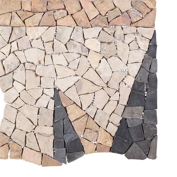 Grote foto vidaxl mosaic tiles wind pattern meerkleurig 120 x 120 cm marmer doe het zelf en verbouw tegels