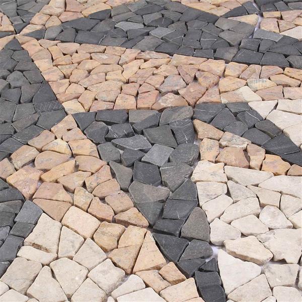 Grote foto vidaxl mosaic tiles wind pattern meerkleurig 120 x 120 cm marmer doe het zelf en verbouw tegels