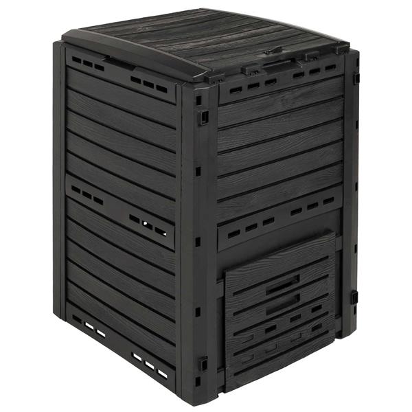 Grote foto vidaxl tuincomposter zwart 59 5 x 60 x 81 5 cm 280 l 100 pp huis en inrichting overige huis en inrichting