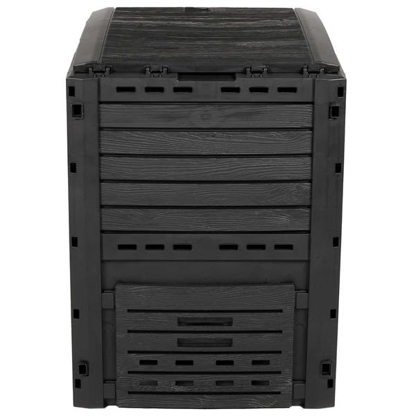 Grote foto vidaxl tuincomposter zwart 59 5 x 60 x 81 5 cm 280 l 100 pp huis en inrichting overige huis en inrichting