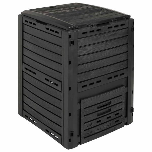 Grote foto vidaxl tuincomposter zwart 59 5 x 60 x 81 5 cm 280 l 100 pp huis en inrichting overige huis en inrichting