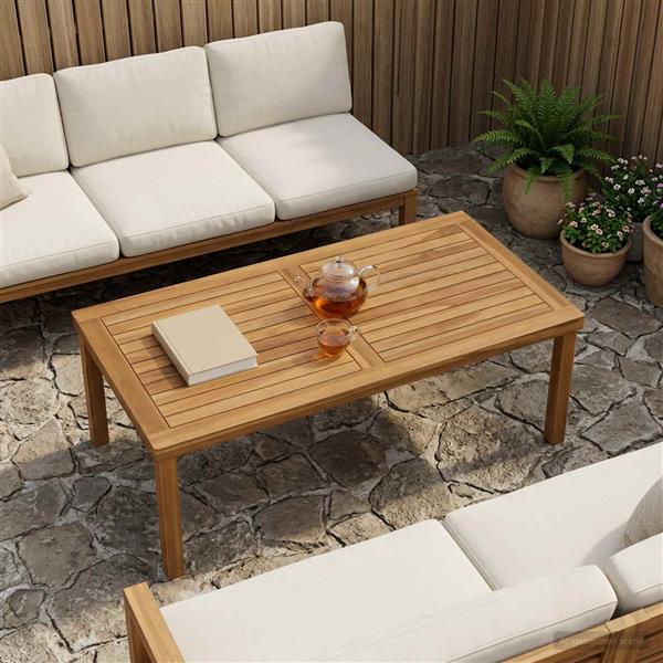 Grote foto vidaxl tafelblad rechthoekig massief teakhout naturel antiek en kunst stoelen en banken