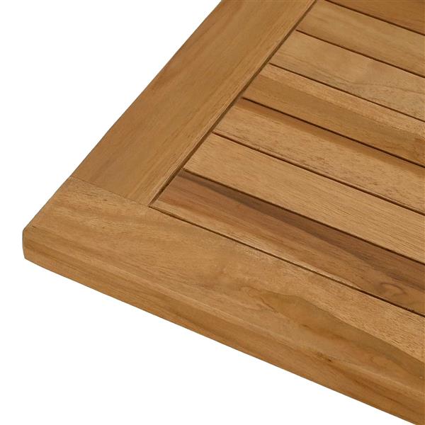 Grote foto vidaxl tafelblad rechthoekig massief teakhout naturel antiek en kunst stoelen en banken