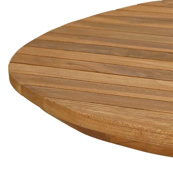 Grote foto vidaxl tafelblad 120 x 70 x 3 5 cm ovaal massief teakhout naturel antiek en kunst stoelen en banken