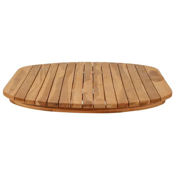 Grote foto vidaxl tafelblad 110 x 55 x 3 5 cm ovaal massief teakhout naturel antiek en kunst stoelen en banken
