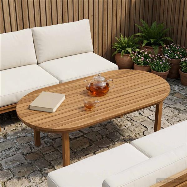 Grote foto vidaxl tafelblad 100 x 50 x 3 5 cm ovaal massief teakhout naturel antiek en kunst stoelen en banken