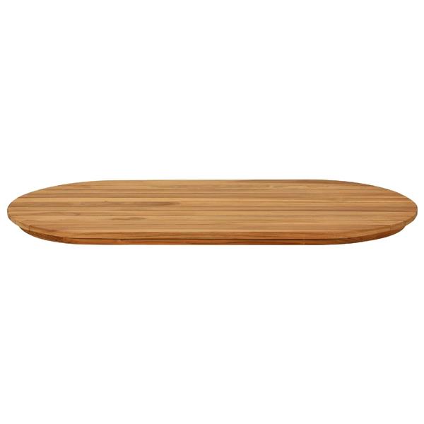 Grote foto vidaxl tafelblad 90 x 45 x 3 5 cm ovaal massief teakhout naturel antiek en kunst stoelen en banken