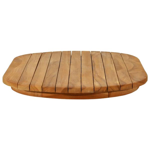Grote foto vidaxl tafelblad 80 x 40 x 3 5 cm ovaal massief teakhout naturel antiek en kunst stoelen en banken