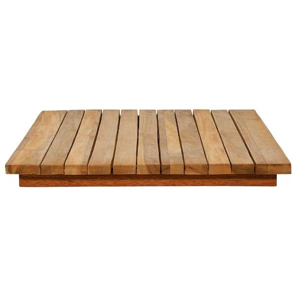 Grote foto vidaxl tafelblad 90 x 45 x 3 5 cm rechthoekig massief teakhout naturel antiek en kunst stoelen en banken