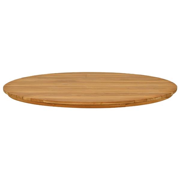 Grote foto vidaxl tafelblad 90 x 3 5 rond massief teakhout naturel antiek en kunst stoelen en banken