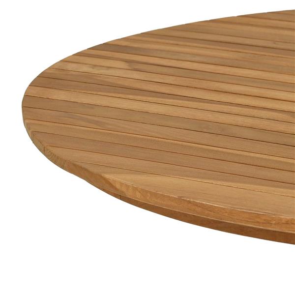 Grote foto vidaxl tafelblad 90 x 3 5 rond massief teakhout naturel antiek en kunst stoelen en banken
