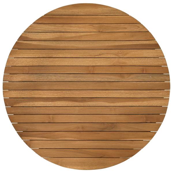 Grote foto vidaxl tafelblad 70 x 3 5 rond massief teakhout naturel antiek en kunst stoelen en banken