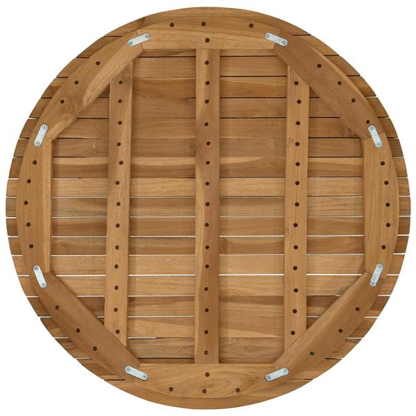 Grote foto vidaxl tafelblad 70 x 3 5 rond massief teakhout naturel antiek en kunst stoelen en banken