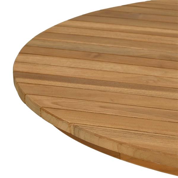 Grote foto vidaxl tafelblad 70 x 3 5 rond massief teakhout naturel antiek en kunst stoelen en banken